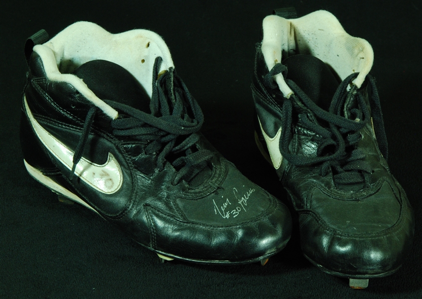 Tim Raines Game-Used & Signed Nike Cleats Pair (2)