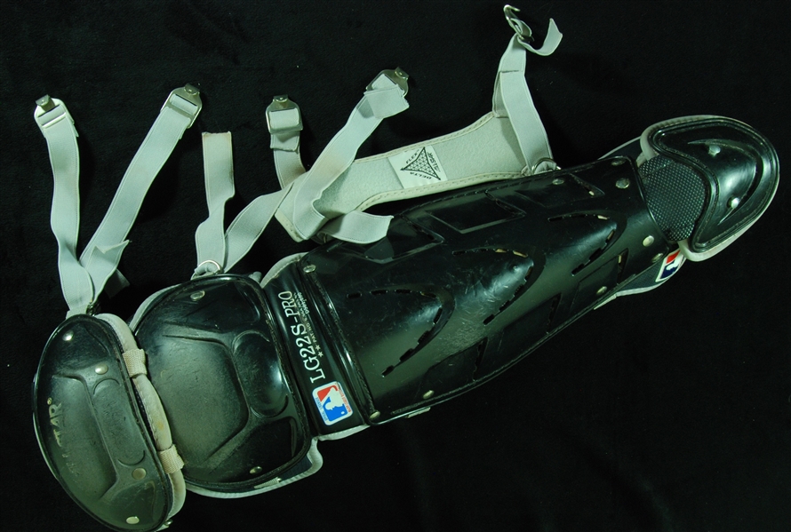 A.J. Pierzynski Signed Game-Used Shin Guard