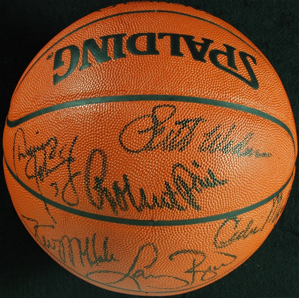 1984-85 Boston Celtics World Champions Team-Signed Spalding Official Basketball (12) (PSA/DNA)