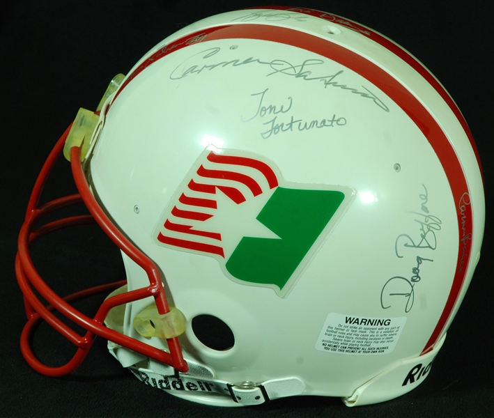 Italian Sports Hall of Fame Multi-Signed Full-Size Helmet (13) (PSA/DNA)