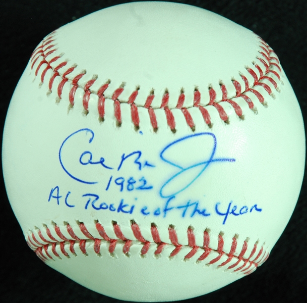 Cal Ripken Jr. Single-Signed OML Baseball 1982 Rookie of the Year (JSA)