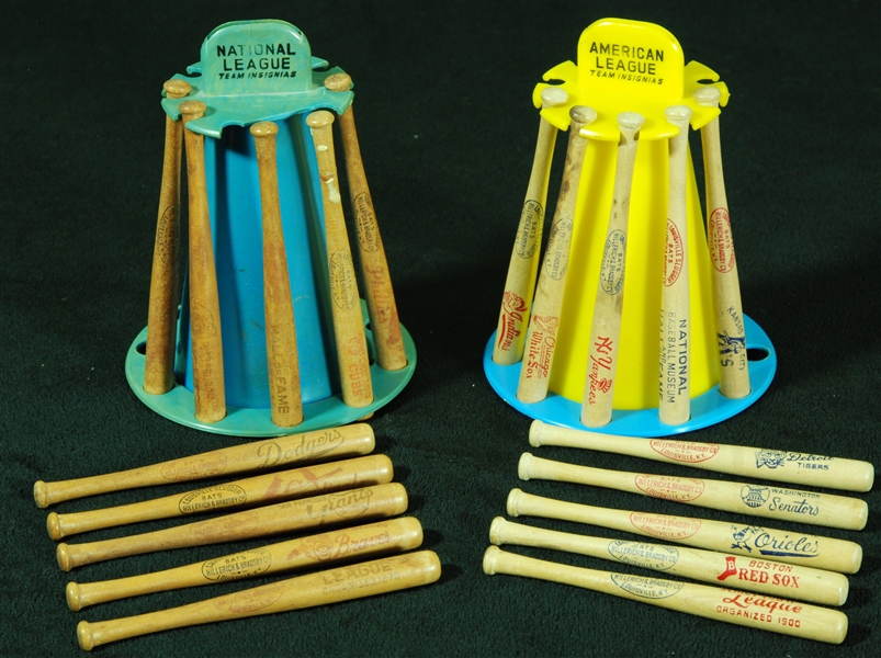 1950s American League & National League Bat Rack Banks Pair (2)