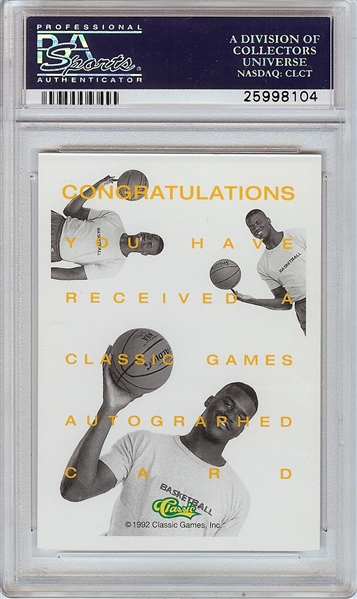 Shaquille O'Neal Signed 1992 Classic Draft Picks Gold (PSA/DNA)