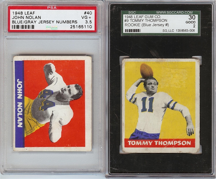 1948 Leaf John Nolan & Tommy Thompson Blue Number Variations (2)