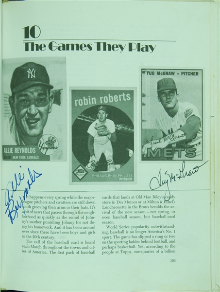 Multi-Signed The Complete Book of Baseball Cards Book (67)