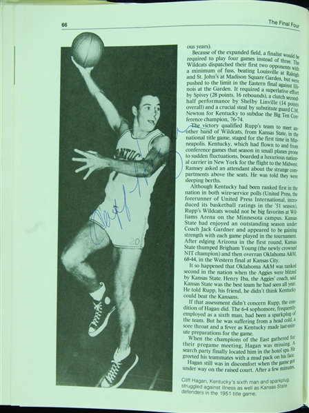 Multi-Signed Basketball Books Trio (3) (75 Signatures) with Russell, Cousy, West