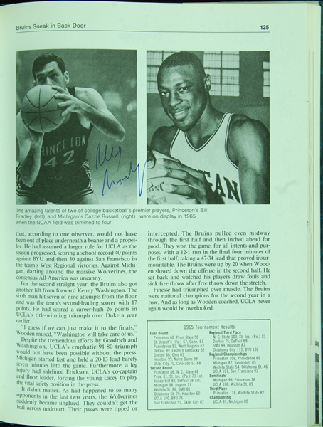 Multi-Signed Basketball Books Trio (3) (75 Signatures) with Russell, Cousy, West