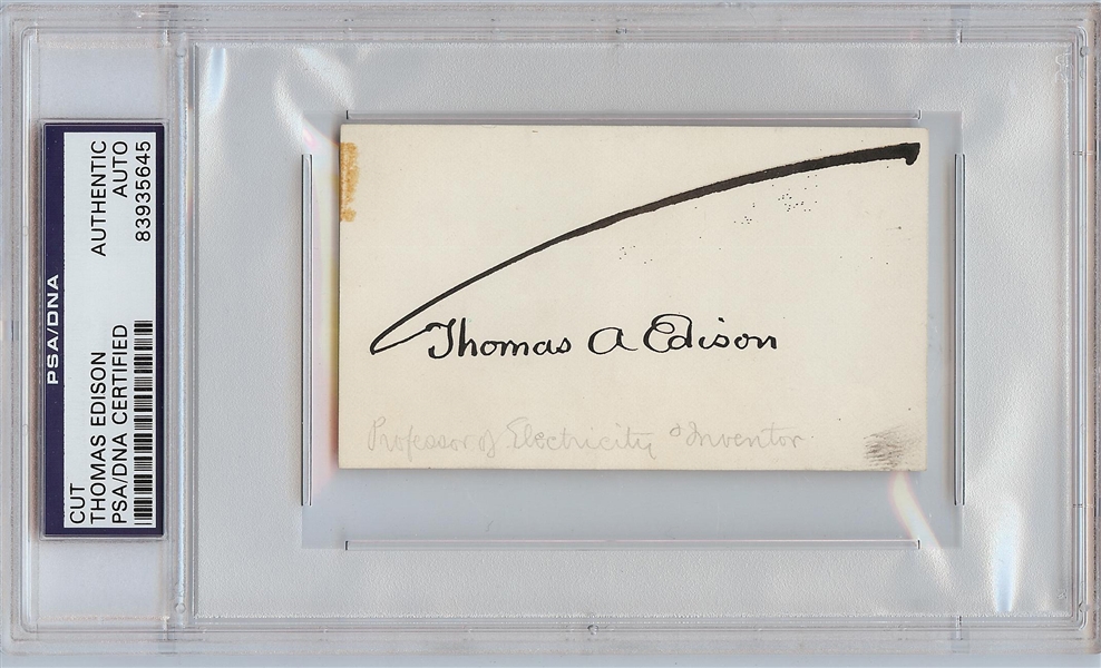 Thomas Edison Cut Signature (PSA/DNA) (PSA/DNA)