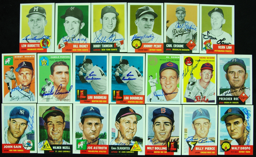 Signed 1953 & 1954 Topps Baseball Reprints (300)