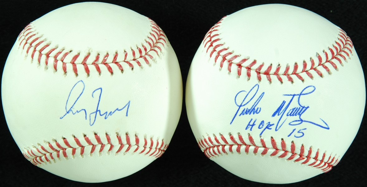 Greg Maddux & Pedro Martinez Single-Signed Baseballs (2) (Steiner)