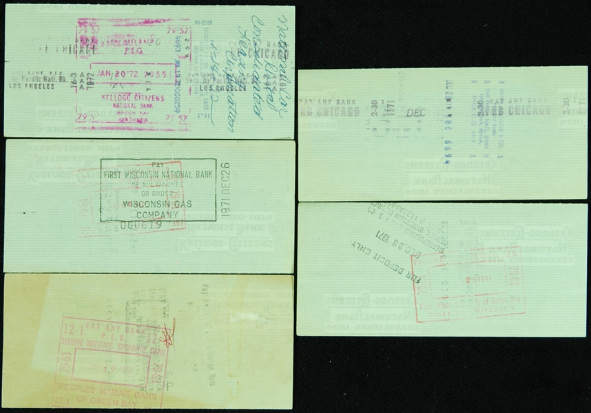 Dave Robinson Signed Checks Group (5)