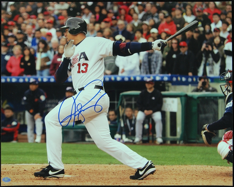 Alex Rodriguez Signed World Baseball Classic 16x20 Photo 