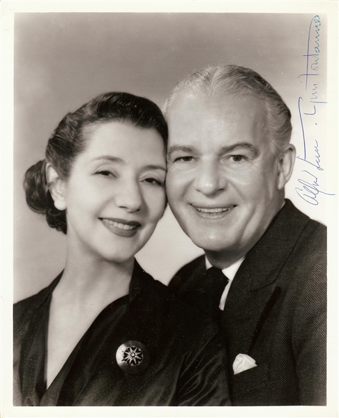 Alfred Lunt & Lynn Fontanne Signed 8x10 Vintage Photo