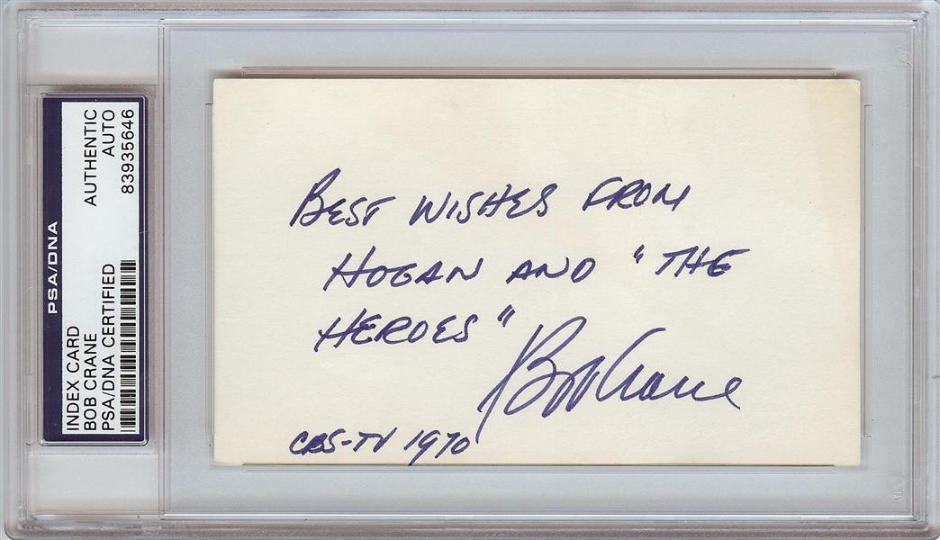 Bob Crane Signed 3x5 Index Card (PSA/DNA)