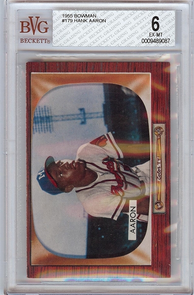 1955 Bowman Hank Aaron No. 179 BGS 6