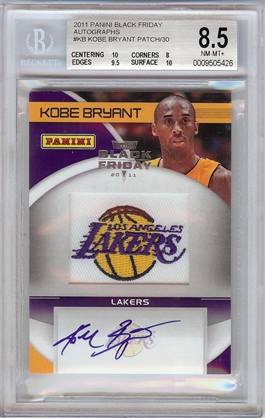 Kobe Bryant Signed 2011 Panini Black Friday Autographs (/30) BGS 8.5 (AUTO 10)