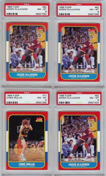 1986-87 Fleer Basketball Hoard (1,000+) with Michael Jordan RC PSA 5