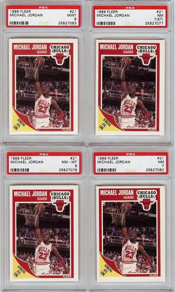 1989-90 Fleer Basketball Complete Set Group (5)