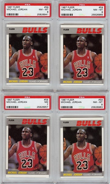 1987-88 Fleer Basketball Complete Set Group (8)