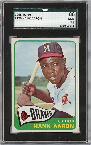 1965 Topps Hank Aaron No. 170 SGC 7.5