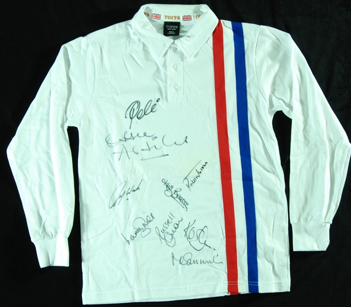 Escape To Victory Cast-Signed Jersey (10) with Pele, Stallone, Michael Caine