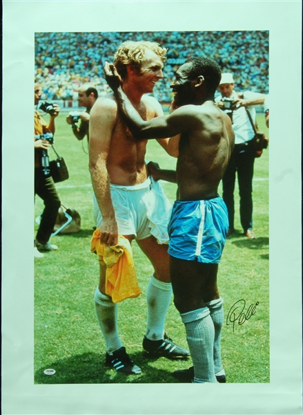 Pele Signed Canvas Giclee (PSA/DNA)