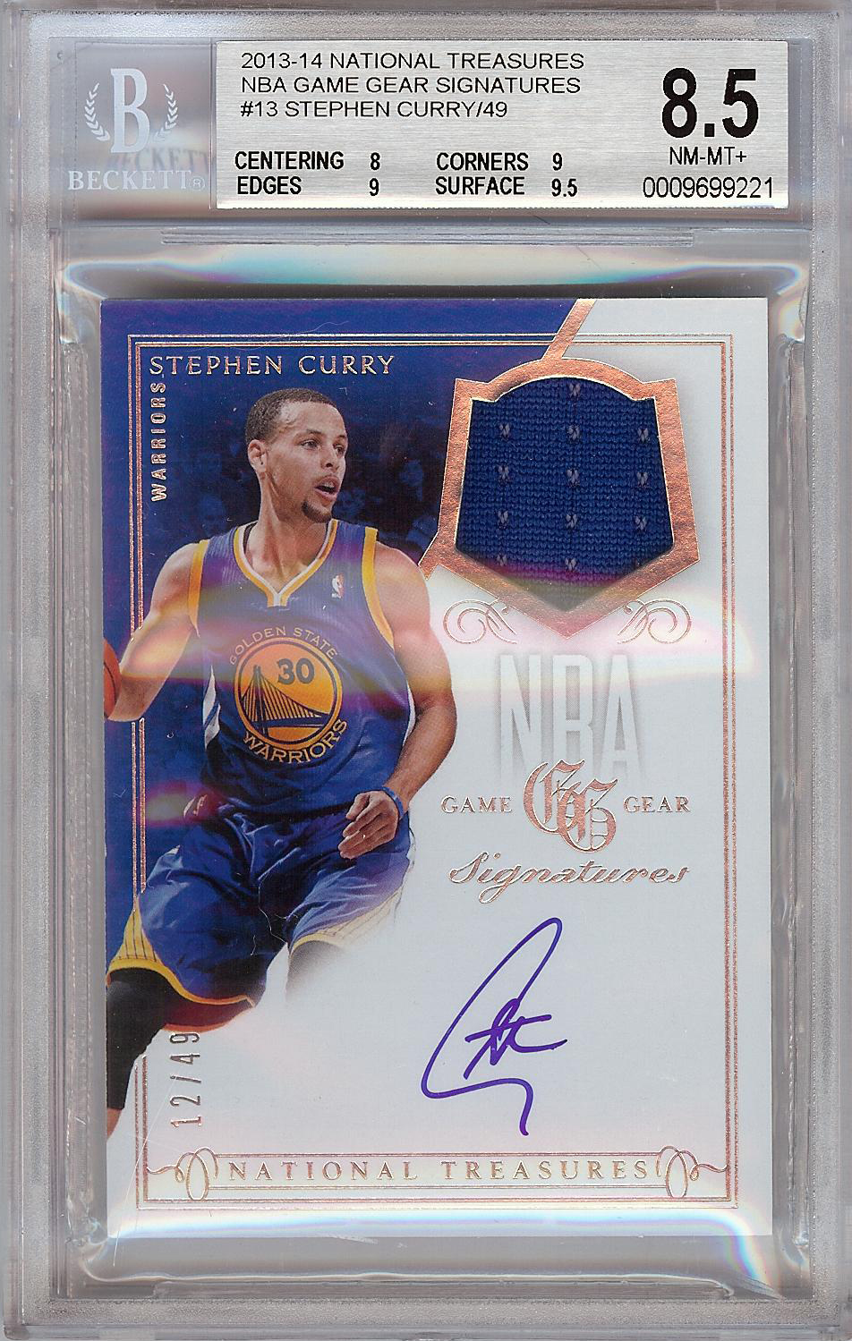 Lot Detail - 2013-14 National Treasures Stephen Curry NBA Game