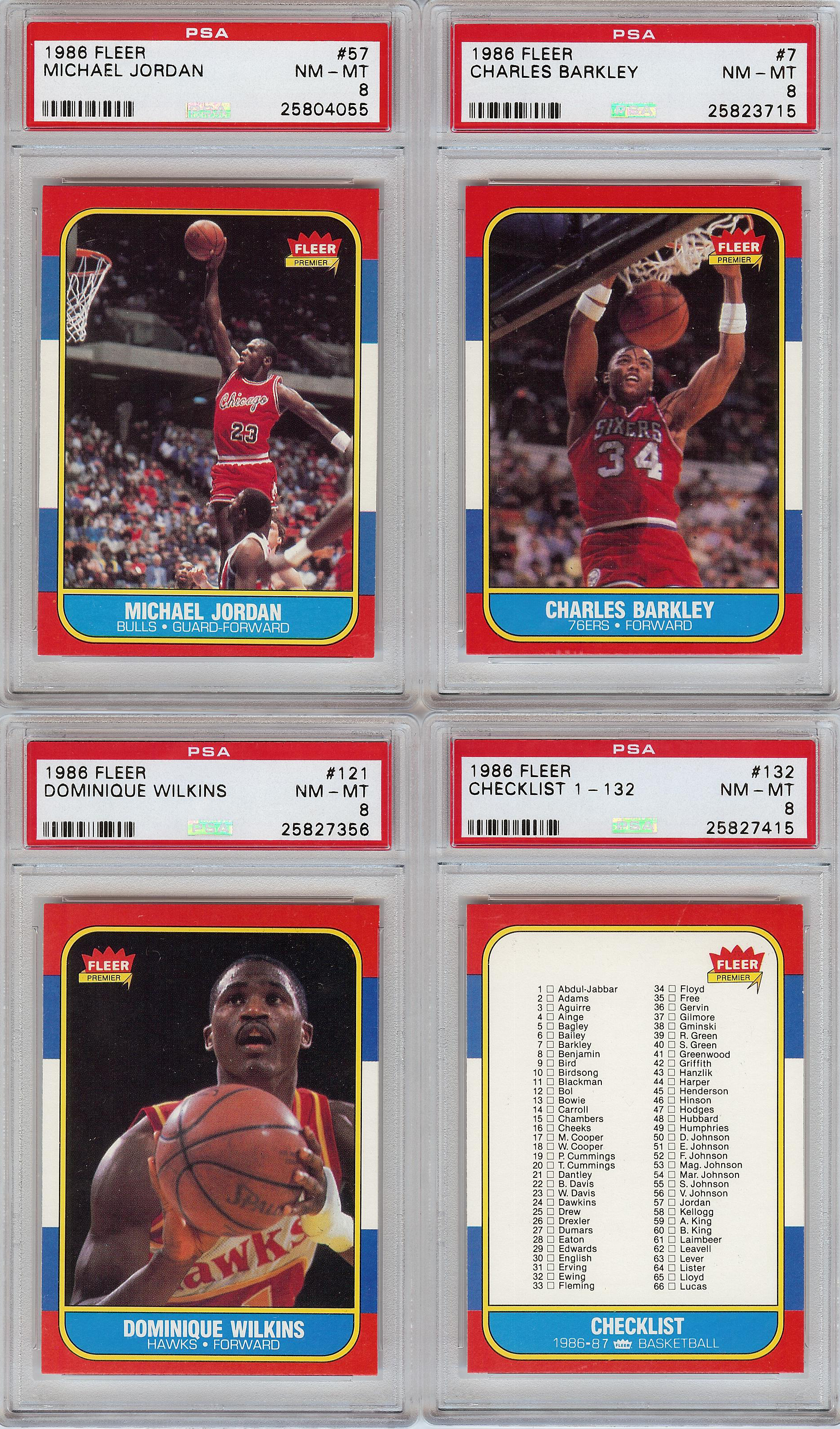 Lot Detail - 1986-87 Fleer Basketball PSA 8 Or Higher Complete Set