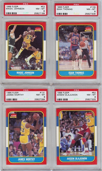 PSA 8 1986 Fleer James buy Worthy