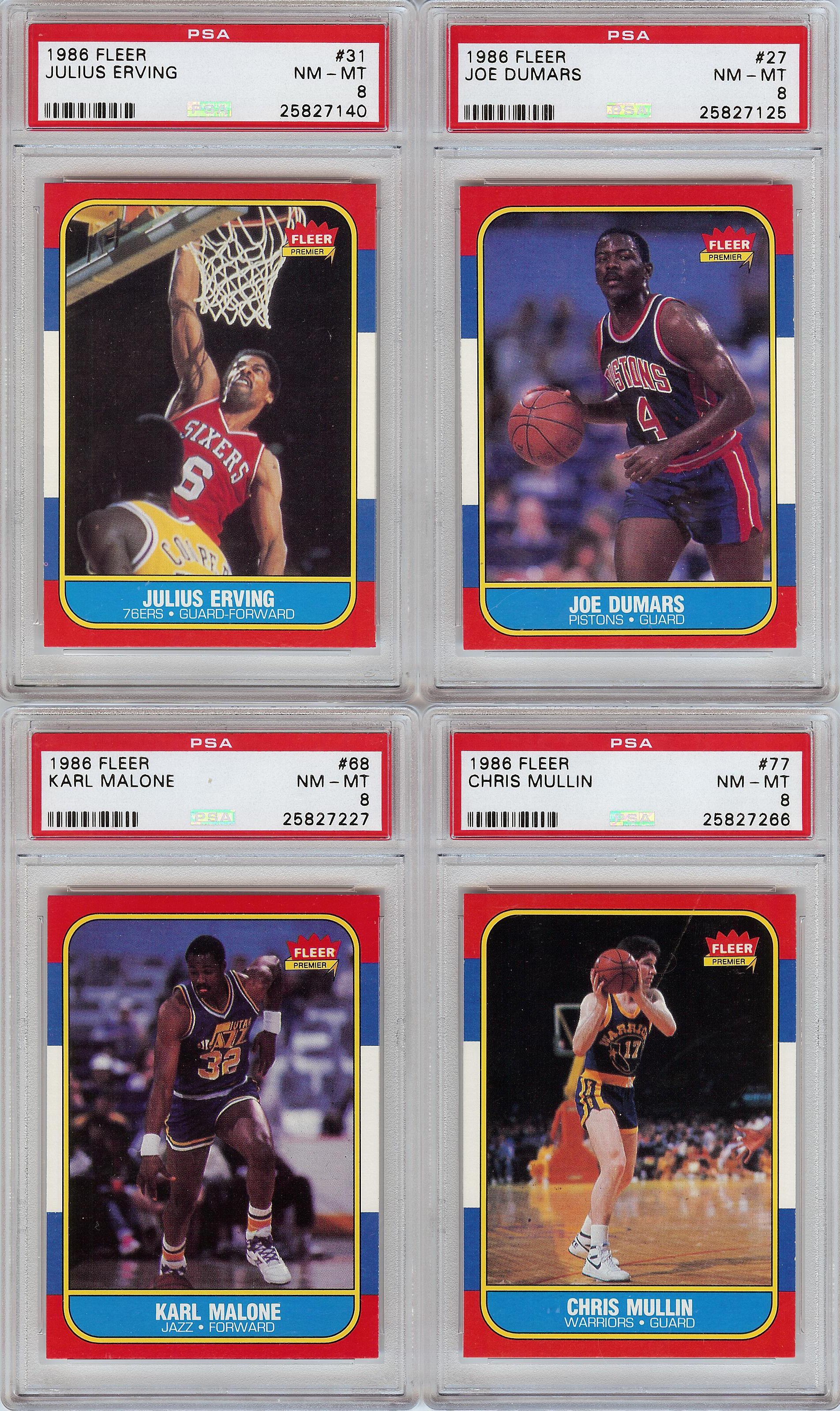 Lot Detail - 1986-87 Fleer Basketball PSA 8 Or Higher Complete Set