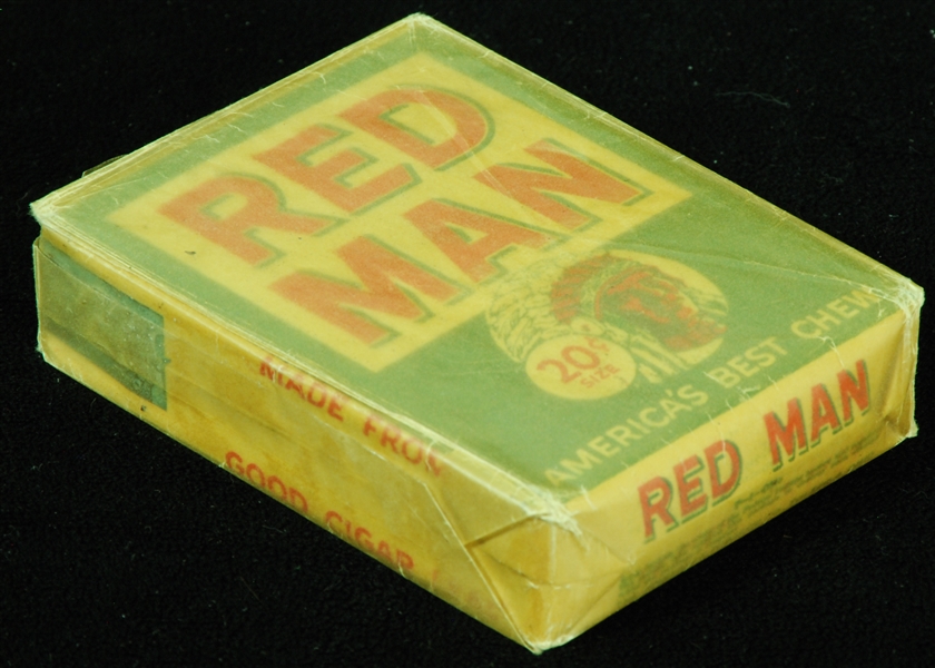 1955 Red Man Tobacco Unopened Box With Rhodes Card