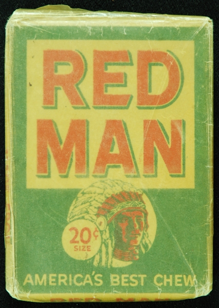 1955 Red Man Tobacco Unopened Box With Rhodes Card