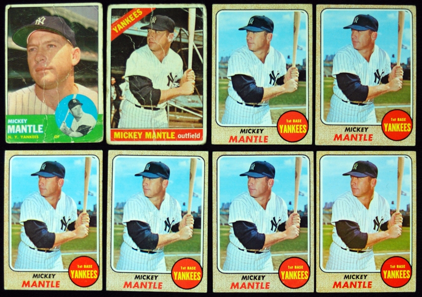 Massive Group of Vintage Hall of Famers and Stars with a Dozen Mickey Mantle Cards (400)