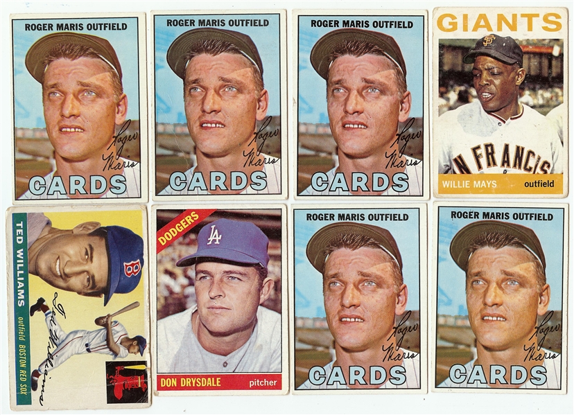 Massive Group of Vintage Hall of Famers and Stars with a Dozen Mickey Mantle Cards (400)