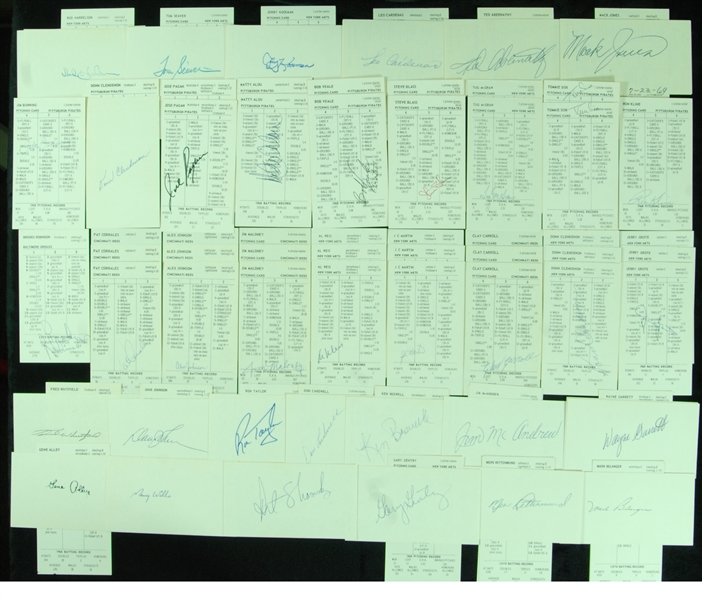 Signed Late 1960s Stratomatic Group (77) with HOFers