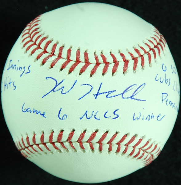 Kyle Hendricks Single-Signed OML Baseball with Multiple Inscriptions (1/50) (Fanatics)