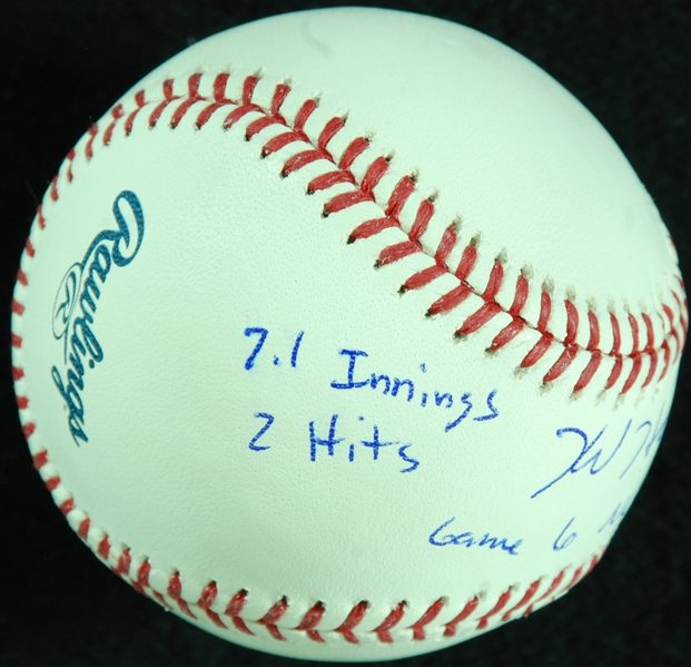 Kyle Hendricks Single-Signed OML Baseball with Multiple Inscriptions (1/50) (Fanatics)