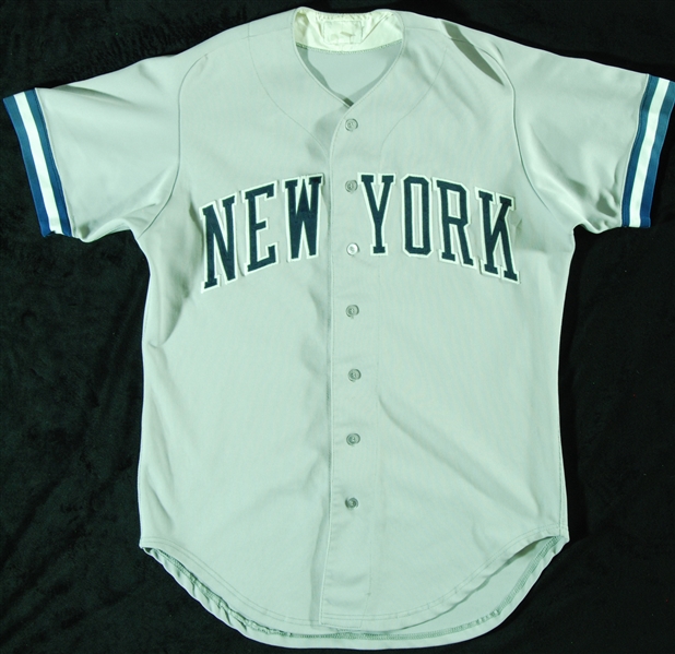 Oneonta Yankees Game-Used Away Jersey Linked to Orlando Hernandez (Team LOA)