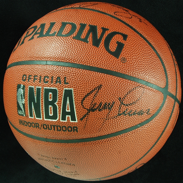 New York Knicks Greats Signed Basketball (4) with Reed, Monroe, Frazier, Lucas 