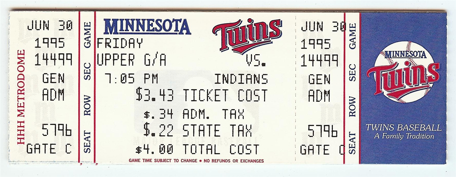 Eddie Murray 3,000 Hit Full Tickets Group (June 30, 1995) (7)