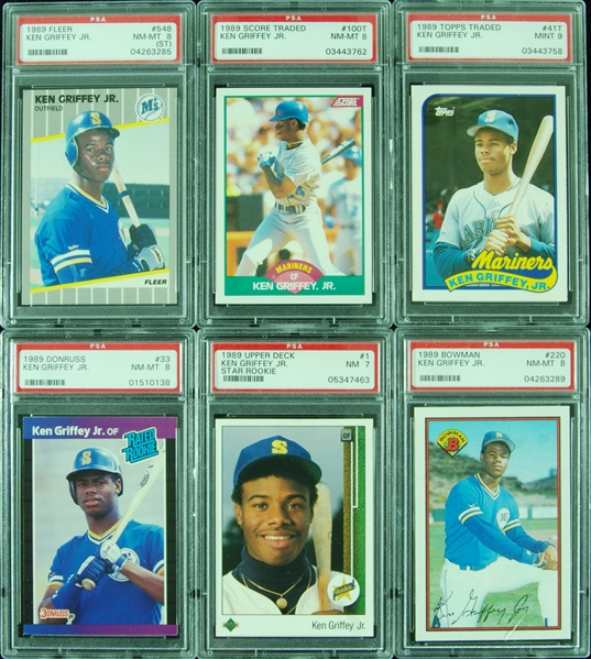 Ken Griffey Jr. PSA-Graded Rookie Group (6)