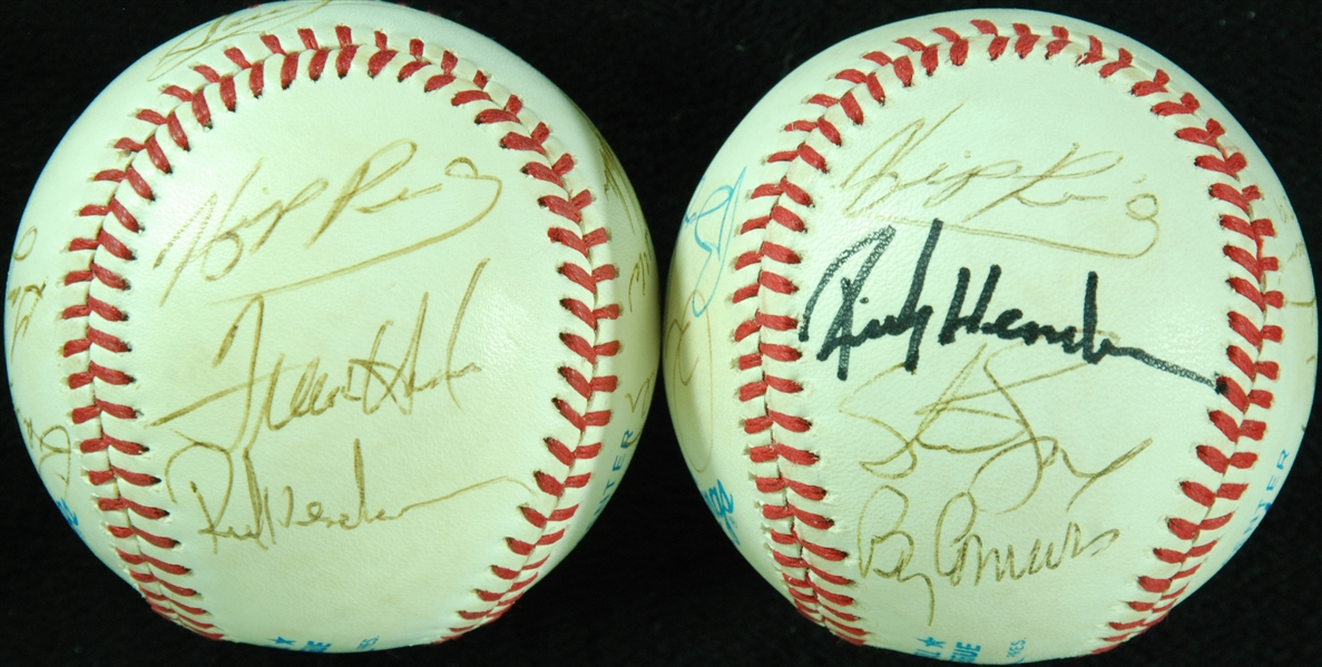 New York Yankee Greats Multi-Signed Baseballs (2) with George Steinbrenner, Rizzuto