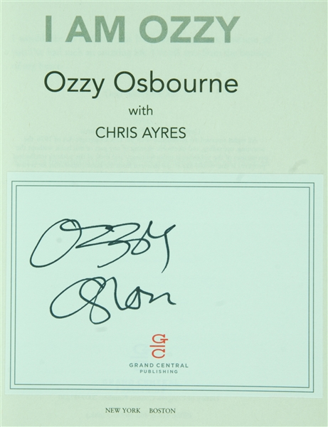 Ozzy Osbourne Signed I Am Ozzy Book (BAS)