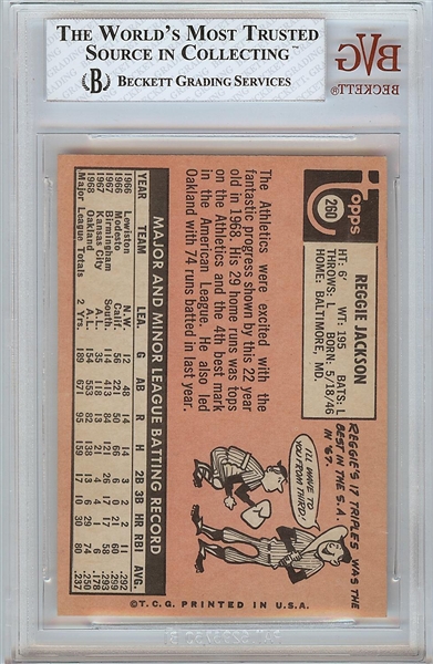 1969 Topps Reggie Jackson RC No. 260 BGS 5.5