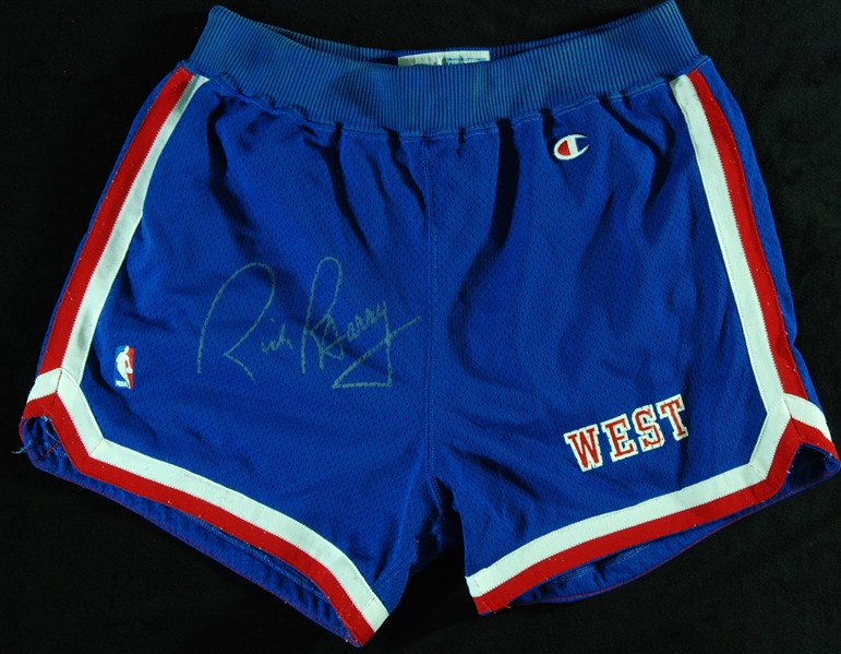 Rick Barry Signed Champion All-Star Game Shorts (BAS)