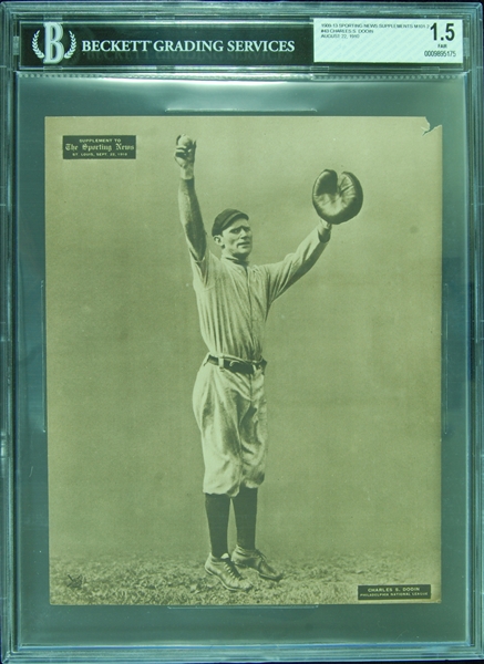 1909-13 Sporting News Supplements M101-2 Charles S. Dooin/Philadelphia-A/9/22/10 BGS 1.5