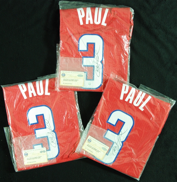 Chris Paul Signed LA Clippers Jerseys (3) (Steiner)