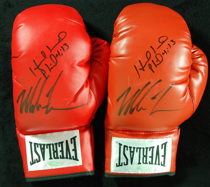 Mike Tyson & Evander Holyfield Dual-Signed Everlast Gloves (2) (Steiner)