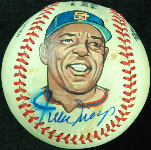 Willie Mays Single-Signed Hand-Painted ONL Baseball (BAS)