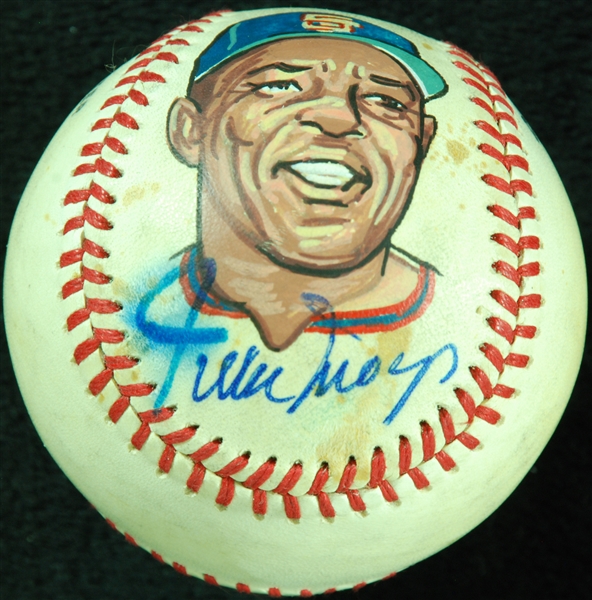 Willie Mays Single-Signed Hand-Painted ONL Baseball (BAS)